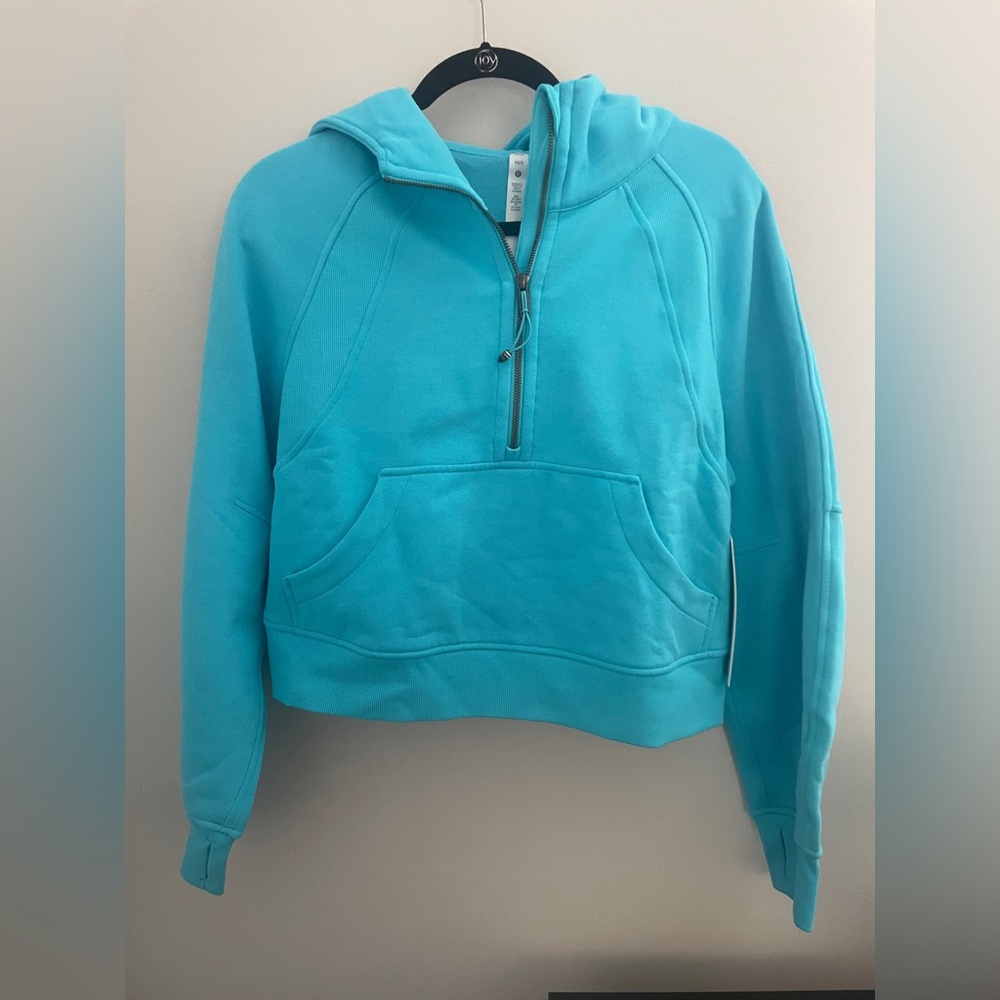 RARE Lululemon Scuba Oversized Half Zip Electric Turquoise